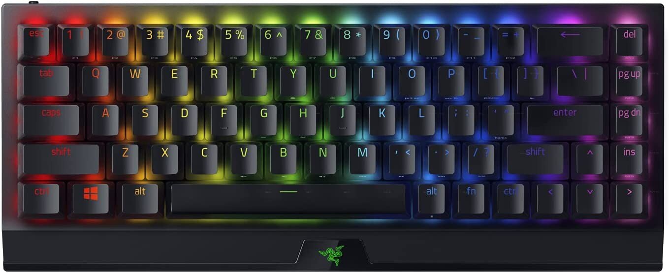 Razer BlackWidow V3 Mini HyperSpeed Yellow Switch US kaina ir informacija | Klaviatūros | pigu.lt