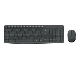 Беспроводная клавиатура Logitech MK235 (NO), черная цена и информация | Клавиатуры | pigu.lt