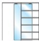 Įmontuojamos stiklinės durys Stras kaina ir informacija | Vidaus durys | pigu.lt