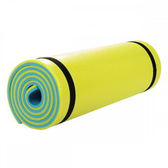 2-слойный не скользкий коврик для тренировок фитнеса и йоги SportVida XPE (180x50x1 см), зеленый цена и информация | Коврики для йоги, фитнеса | pigu.lt