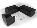 Комплект мягкой мебели Ropez Chicago 3 + 2 + 1, черный