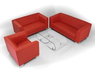 Minkštų baldų komplektas Ropez Chicago 3+2+1, raudonas kaina ir informacija | Minkštų baldų komplektai | pigu.lt