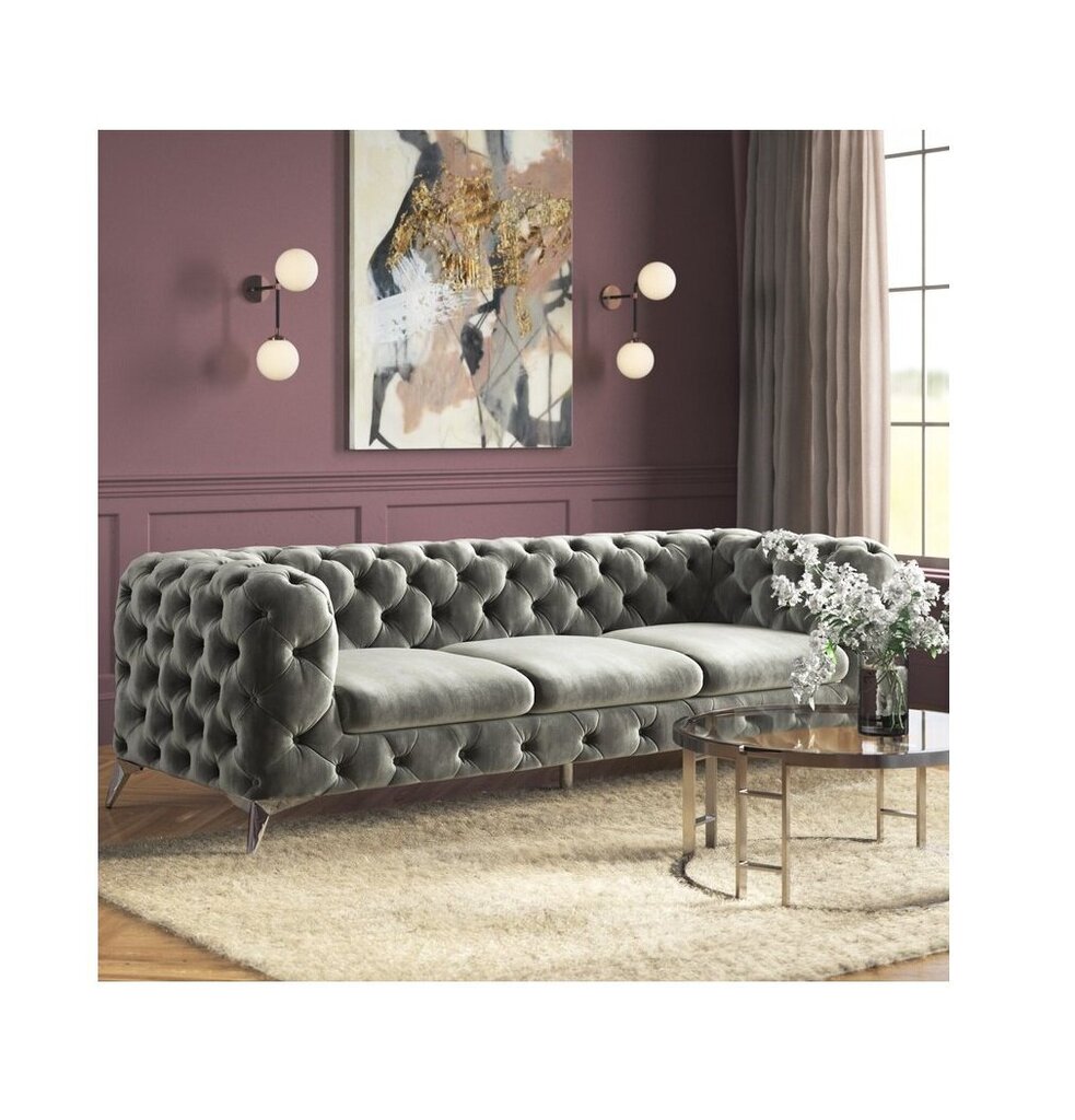 Trivietė sofa Ropez Chelsea, pilka kaina ir informacija | Sofos | pigu.lt
