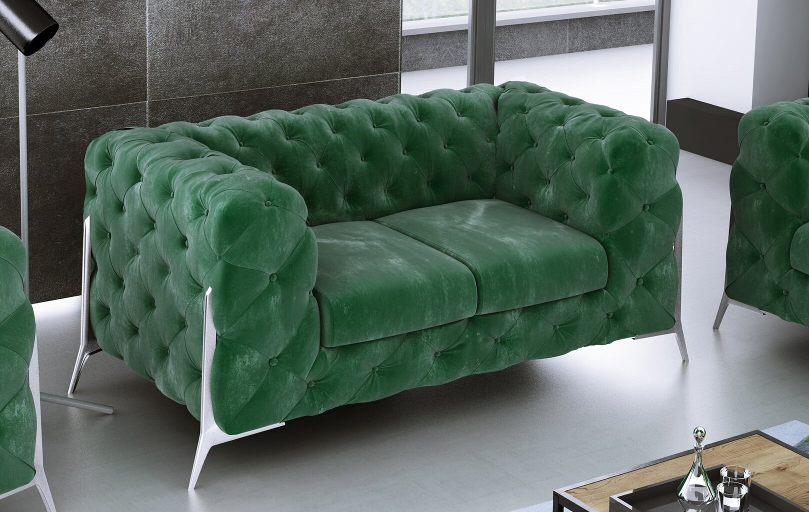 Sofa Ropez Chelsea Bis 2S, žalia цена и информация | Sofos | pigu.lt