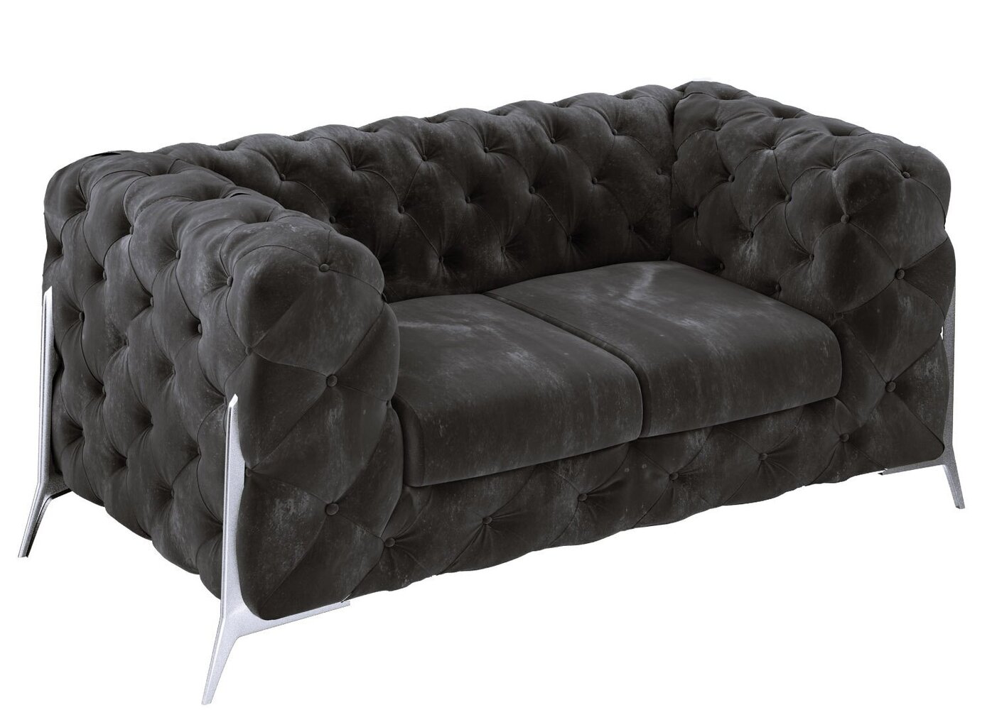 Sofa Ropez Chelsea Bis 2S, juoda kaina ir informacija | Sofos | pigu.lt