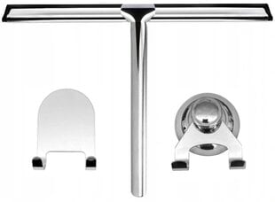Mexen vonios kambario stiklo valytuvas su 2 laikikliais, chrome kaina ir informacija | Vonios kambario aksesuarai | pigu.lt