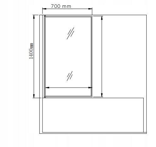 Vonios sienelė Mexen Alex Fix 70, 80 cm, black grids kaina ir informacija | Priedai vonioms, dušo kabinoms | pigu.lt