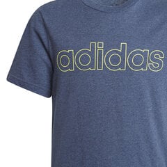 Marškinėliai berniukams Adidas B Lin T Blue GN4001, mėlyni kaina ir informacija | Marškinėliai berniukams | pigu.lt