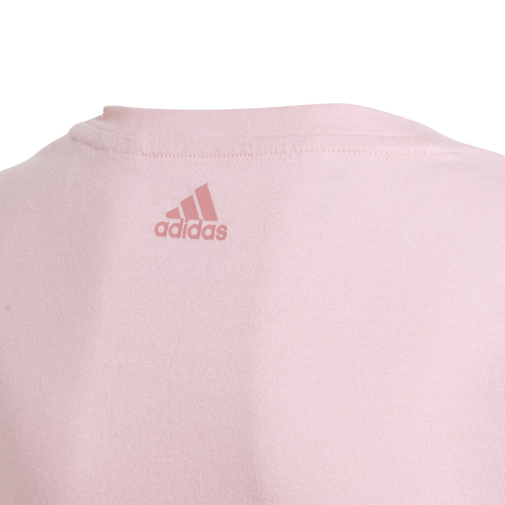 Marškinėliai mergaitėms Adidas G Lin T Pink GN4049, rožiniai цена и информация | Marškinėliai mergaitėms | pigu.lt