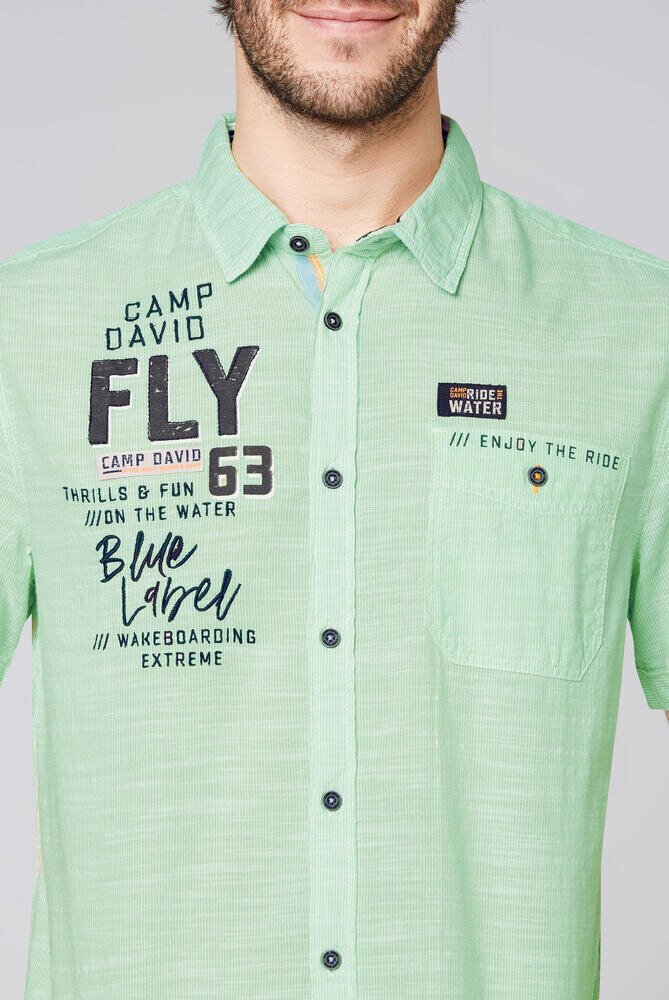 Marškiniai vyrams Camp David, žali цена и информация | Vyriški marškiniai | pigu.lt