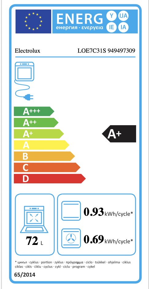 Electrolux LOE7C31S kaina ir informacija | Orkaitės | pigu.lt