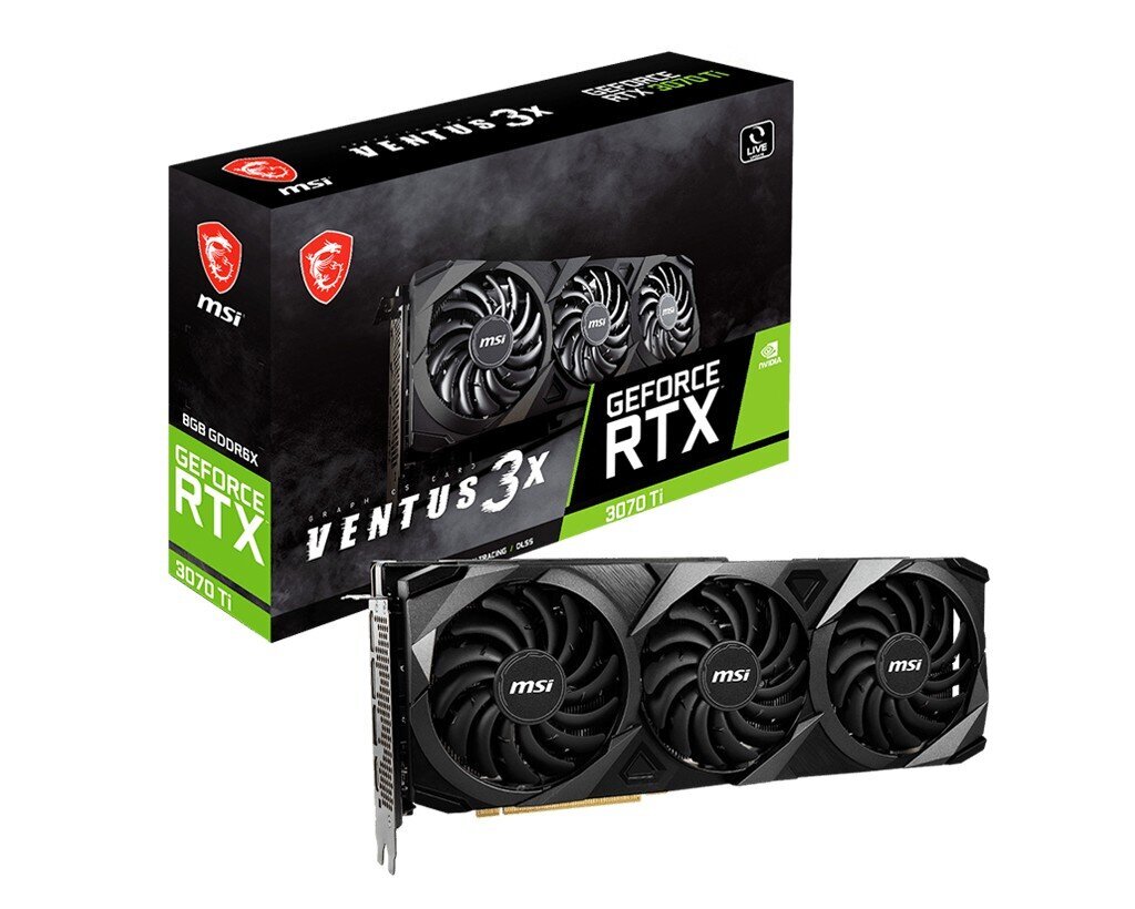 MSI RTX 3070 Ti Ventus 3X 8G OC kaina ir informacija | Vaizdo plokštės (GPU) | pigu.lt