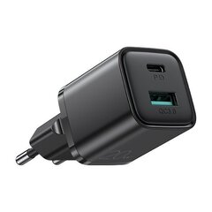 Joyroom wall charger USB / USB Typ C 20W 3A Quick Charge 3.0 Power Delivery SCP AFC black (L-QP207) цена и информация | Зарядные устройства для телефонов | pigu.lt