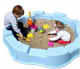Didelė plastikinė smėlio dėžė vaikams, žydra kaina ir informacija | Smėlio dėžės, smėlis | pigu.lt