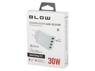 Blow 76-007 # USBx4 QC3.0, 30 Вт цена и информация | Зарядные устройства для телефонов | pigu.lt