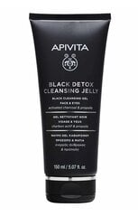 Очищающий гель для лица Apivita Black Detox, 150 мл цена и информация | Средства для очищения лица | pigu.lt