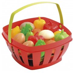 Raudonas krepšelis su vaisiais ir daržovėmis Ecoiffier kaina ir informacija | Žaislai kūdikiams | pigu.lt