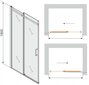 Stumdomos dušo durys Mexen Omega, 8 mm, 100,110,120,130,140x190 cm, gold kaina ir informacija | Dušo durys ir sienelės | pigu.lt