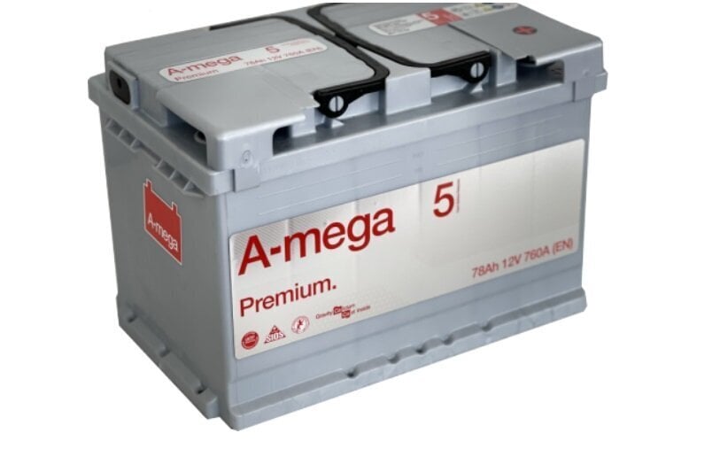 Akumuliatorius A-Mega Premium 78 Ah 760A 12 V kaina ir informacija | Akumuliatoriai | pigu.lt