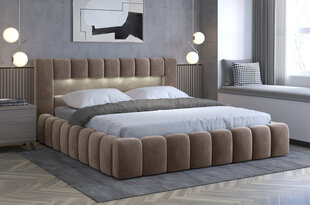 Кровать NORE Lamica 01, 140x200 см, бежевого цвета цена и информация | Кровати | pigu.lt