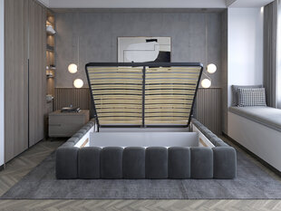 Кровать NORE Lamica 01, 140x200 см, бежевого цвета цена и информация | Кровати | pigu.lt
