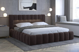 Кровать NORE Lamica 02, 140x200 см, коричневая цена и информация | Кровати | pigu.lt