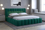 Кровать NORE Lamica 03, 140x200 см, зеленая