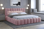 Кровать NORE Lamica 05, 140x200 см, розовая