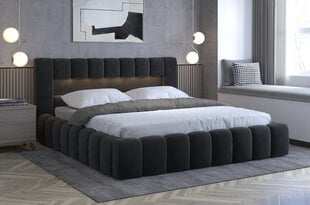 Кровать NORE Lamica 09, 140x200 см, черная цена и информация | Кровати | pigu.lt