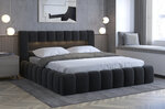 Кровать NORE Lamica 09, 140x200 см, черная