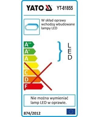 Sieninis lauko šviestuvas su saulės baterija ir judesio davikliu 16 SMD LED Yato (YT-81855) kaina ir informacija | Lauko šviestuvai | pigu.lt