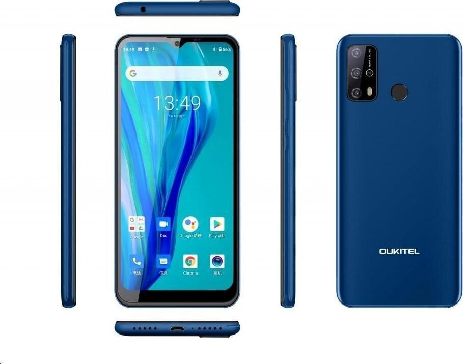 Oukitel C23 Pro 4/64GB Dual SIM Blue kaina ir informacija | Mobilieji telefonai | pigu.lt