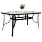 Lauko stalas Springos GF1014, juodas kaina ir informacija | Lauko stalai, staliukai | pigu.lt