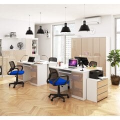 Письменный стол NORE A-11, белый/бежевый цена и информация | Компьютерные, письменные столы | pigu.lt
