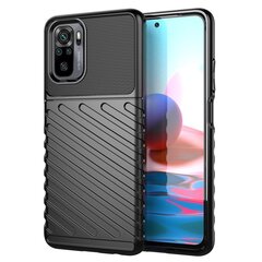 Thunder Case Flexible Tough Rugged Cover TPU Case, skirtas Xiaomi Redmi Note 10 / Redmi Note 10S, juodas kaina ir informacija | Telefono dėklai | pigu.lt