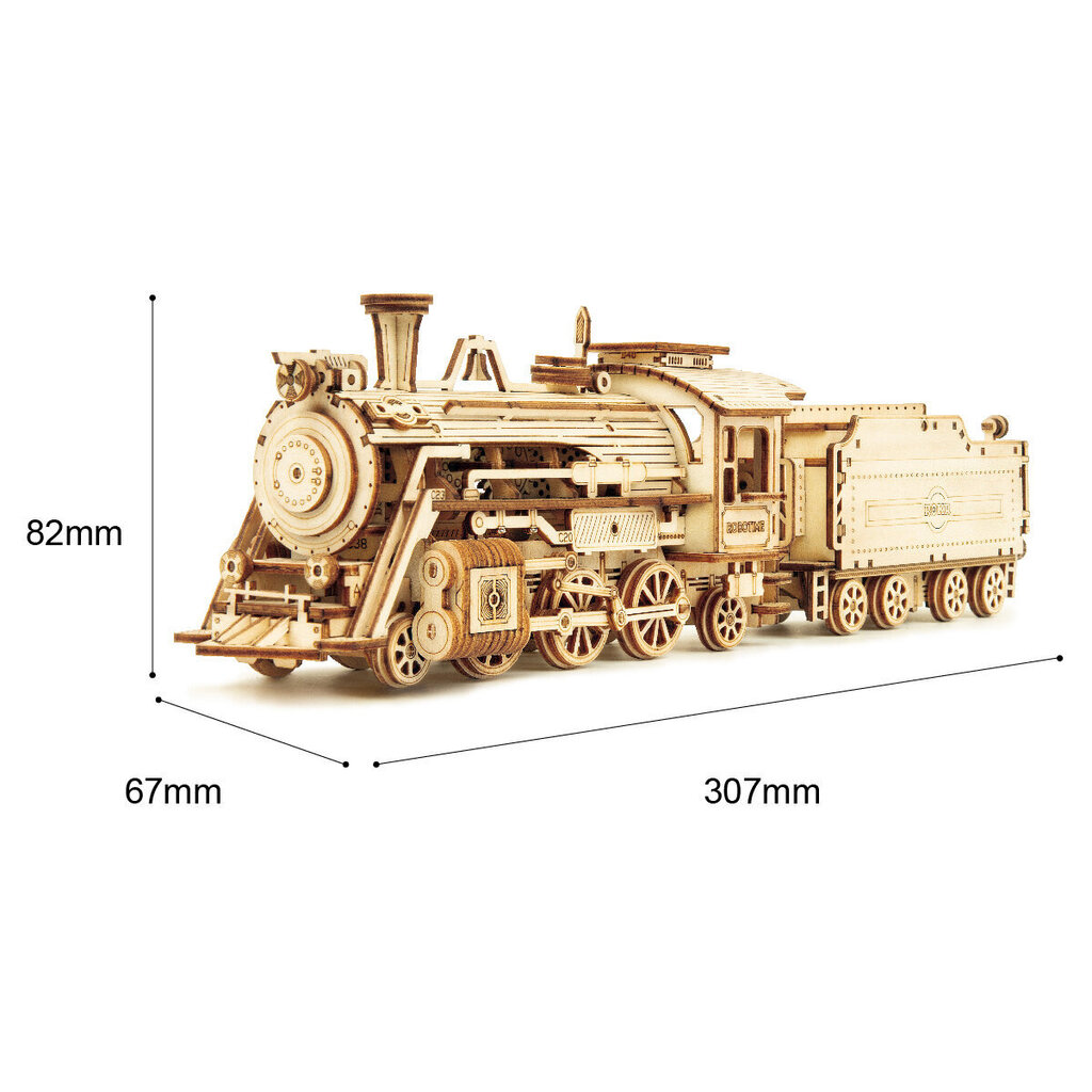 Konstruktorius Robotime Prime Steam Express, 3D dėlionė, 14 m.+ kaina ir informacija | Konstruktoriai ir kaladėlės | pigu.lt