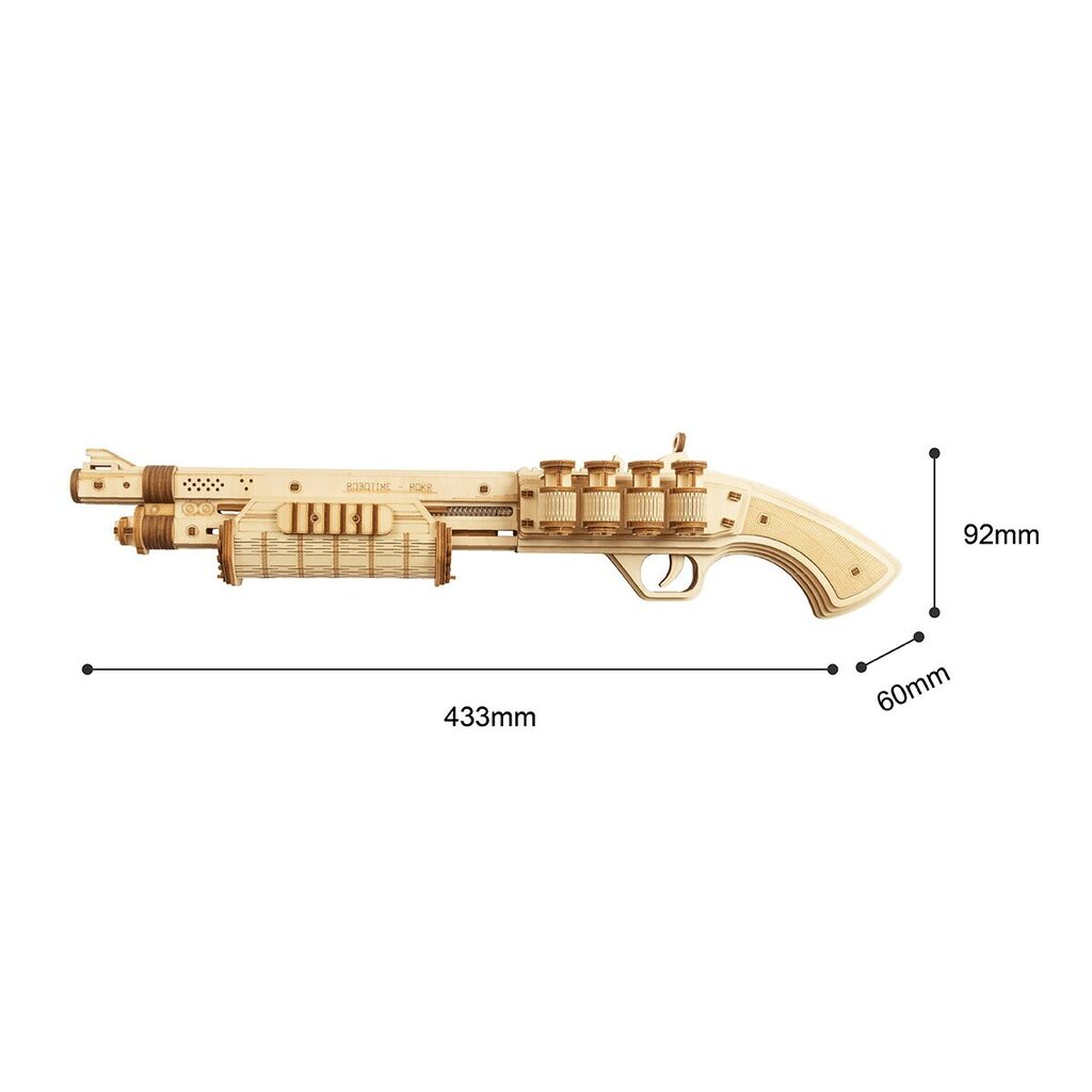 Конструктор Robotime Terminator M870, 3D пазл цена | pigu.lt