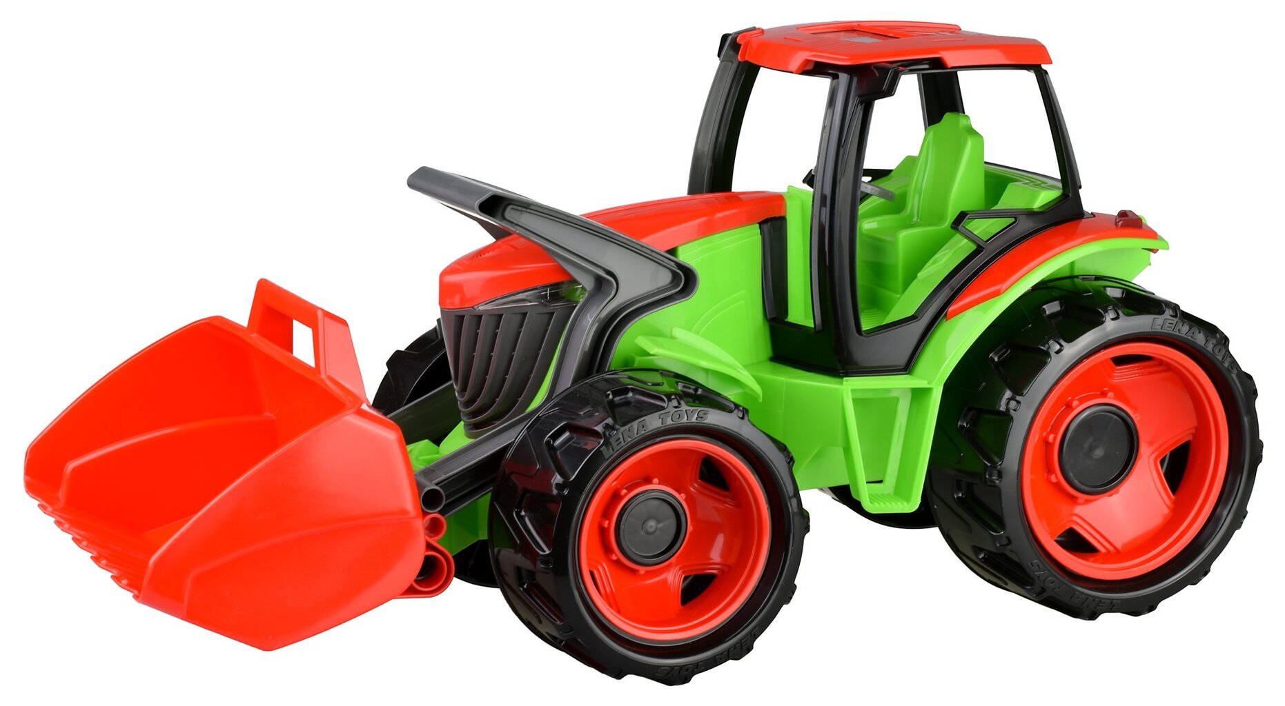 Traktorius LENA Giga Truck (žalia/raudona), 62cm kaina ir informacija | Žaislai berniukams | pigu.lt