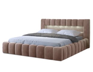 Кровать NORE Lamica 01, 160x200 см, бежевого цвета цена и информация | Кровати | pigu.lt