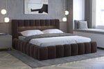 Кровать NORE Lamica 02, 160x200 см, коричневая