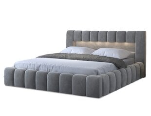 Кровать NORE Lamica 08, 160x200 см, серая цена и информация | Кровати | pigu.lt