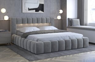 Кровать NORE Lamica 08, 180x200 см, серая цена и информация | Кровати | pigu.lt