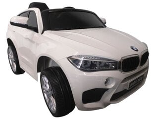 Детский электромобиль BMW X6M, белый цена и информация | Электромобили для детей | pigu.lt
