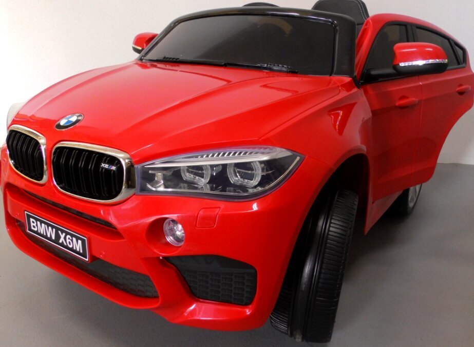 Vaikiškas Elektromobilis BMW X6M, raudonas kaina ir informacija | Elektromobiliai vaikams | pigu.lt