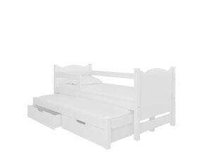 Vaikiška lova Adrk Furniture Campos 180x75/172x75 cm, balta kaina ir informacija | Vaikiškos lovos | pigu.lt