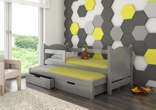 Детская кровать Adrk Furniture Campos 180x75/172x75 см, серая цена и информация | Детские кровати | pigu.lt