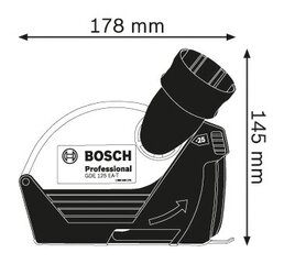 Вытяжной кожух Gde 115/125 FC-T Bosch 1600A003DK цена и информация | Шлифовальные машины | pigu.lt