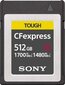 Sony Tough CEB-G CFexpress 512 GB (CEBG512) kaina ir informacija | Atminties kortelės fotoaparatams, kameroms | pigu.lt