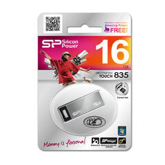 Atmintinė Silicon Power Touch 835 16GB, USB 2.0 kaina ir informacija | USB laikmenos | pigu.lt