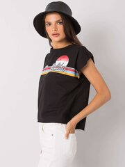 Женская футболка Malibu, черная цена и информация | Женские футболки | pigu.lt